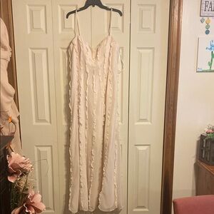 NWT AZAZIE Elegant Cream Maxi Dress